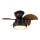 Globo - Dimbar LED-takfläkt LED/22W/230V 3000/4500/6000K brun + fjärrkontroll