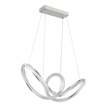Globo - Dimbar LED-taklampa på vajer LED/45W/230V 2700-6000K blank krom + fjärrkontroll