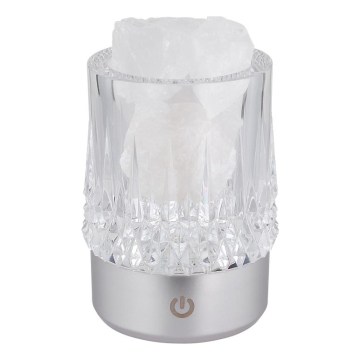 Globo - Dimbar touchstyrd bordslampa LED/1W/5V 3000K 1200 mAh silver