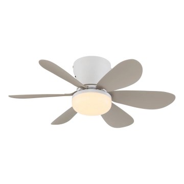 Globo - Dimmbar LED-takfläkt LED/5W/230V 2700-6500K beige + fjärrkontroll