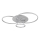 Globo - Dimmbar LED-taklampa LED/54W/230V 2700-6500K 90x70 cm silver + fjärrkontroll