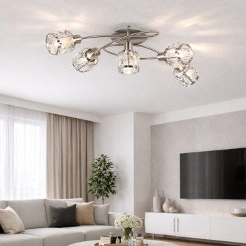 Globo - Fäst ljuskrona 5xE14/40W/230V