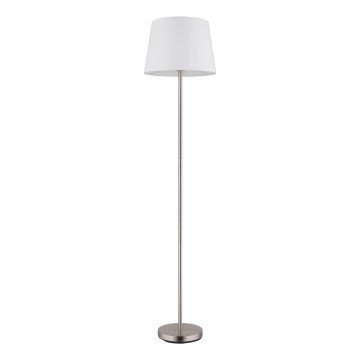 Globo - Golvlampa 1xE27/40W/230V vit/mattkrom