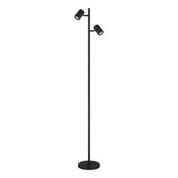 Globo - Golvlampa 2xGU10/5W/230V svart