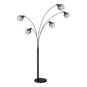 Globo - Golvlampa 5xE27/40W/230V rökig