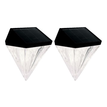 Globo - KIT 2x LED solcell väggbelysning LED/0,5W/3V IP44 600 mAh