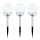 Globo - KIT 3x LED solcellsbelysning LED/0,06W/3V 4000K diameter 10 cm IP44