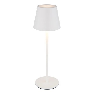 Globo - LED dimbar beröringsstyrd uppladdningsbar utomhusbordslampa 3-i-1 LED/3W/5V 3000/4000/5000K IP54 1800 mAh vit