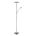 Globo - LED-dimbar golvlampa LED/28W/230V + LED/5W 3000K matt krom