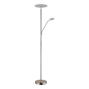 Globo - LED-dimbar golvlampa LED/28W/230V + LED/5W 3000K matt krom