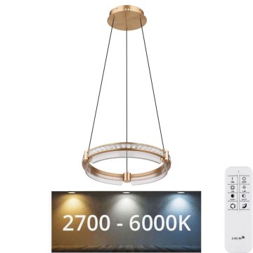Globo - LED dimbar kristallkrona på kabel LED/36W/230V 2700K-6000K + fjärrkontroll
