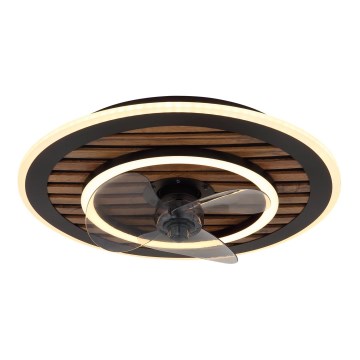 Globo - LED-dimbar takfläkt LED/36W/230V 2700-6000K svart + fjärrkontroll