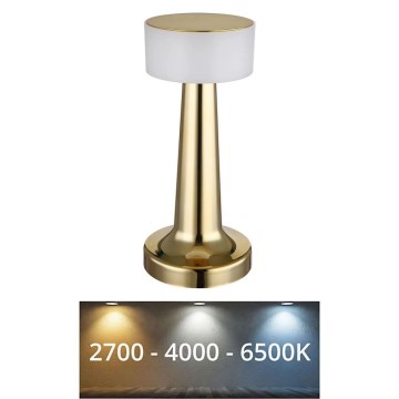 Globo - LED dimbar touchbordslampa LED/1W/3,7V 2700K/4000K/6500K 800 mAh USB guld