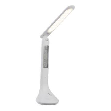 Globo - LED dimbar uppladdningsbar bordslampa med display LED/4W/230V 2200 mAh vit