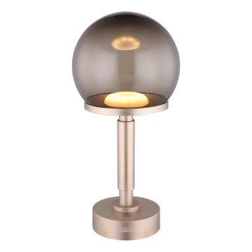 Globo - LED Dimbar uppladdningsbar touch bordslampa LED/2,5W/5V 1800mAh 2700/4000/6500K Roséguld