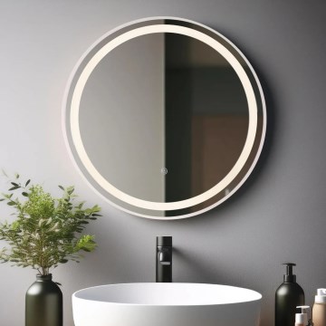 Globo - LED dimbar väggspegel med belysning LED/10W/230V 2700/4000/6500K Ø 50 cm