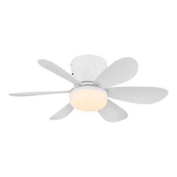 Globo - LED Dimmbar takfläkt LED/5W/230V 2700-6500K vit + fjärrkontroll