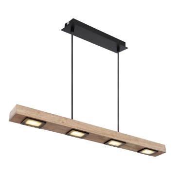 Globo - LED ljuskrona med textilsladd 6xLED/5W/230V