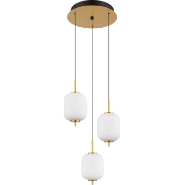Globo - LED ljuskrona med textilsladd LED/20W/230V