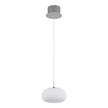 Globo - LED ljuskrona med textilsladd LED/6W/230V vit