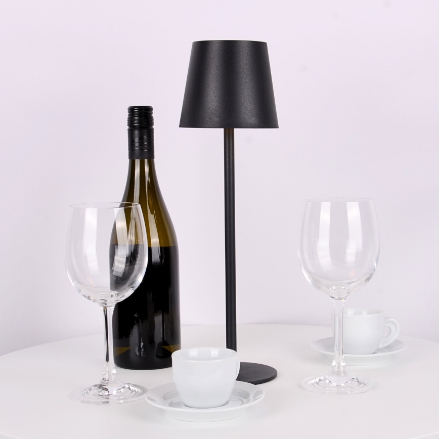 Globo - LED Ljusreglerad beröring utomhus lampa LED/3W/3,7V IP44 1800mAh + USB svart