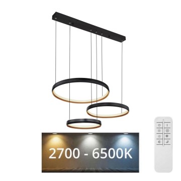 Globo - LED ljusreglerad ljuskrona på textilsladd LED/55W/230V 2700-6000K + fjärrkontroll