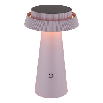 Globo - LED Ljusreglerad solcell beröring lampa LED/4W/3,7W IP54 rosa