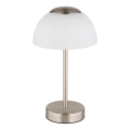 Globo - LED Ljusreglerad uppladdningsbar bordslampa LED/2,5W/5V 1800mAh 2700K/4000K/6500K matt krom