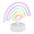 Globo - LED Neon bordslampa LED/2W/3xAA regnbåge