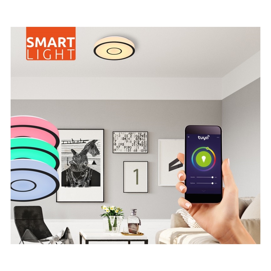 Globo- LED RGB Dimbart badrumslampa LED/30W/230V IP44 Wi-Fi Tuya + fjärrkontroll