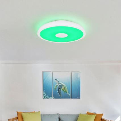 Globo - LED RGBW Dimbar badrumsbelysning med en högtalare LED/18W/230V 3000-6500K IP44 + fjärrkontroll