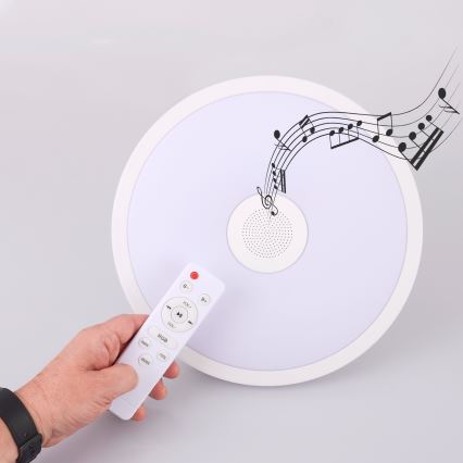 Globo - LED RGBW Dimbar badrumsbelysning med en högtalare LED/18W/230V 3000-6500K IP44 + fjärrkontroll