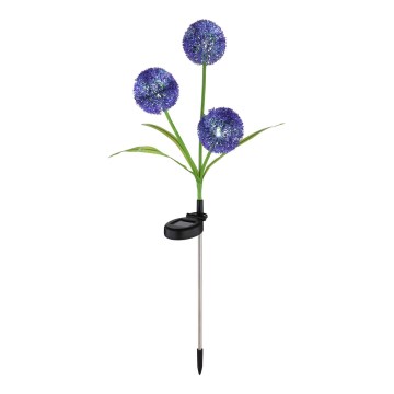 Globo - LED solcellsbelysning 3xLED/0,06W/3V 5000K IP44 lila