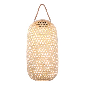 Globo - LED solcellslampa LED/0,06W/3V bambu IP44 600 mAh