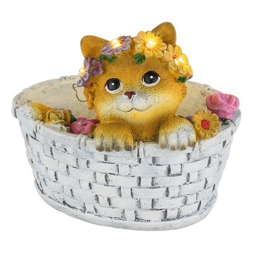 Globo - LED-solcellslampa LED/1,2V IP44 300 mAh, katt