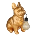 Globo - LED solcellslampa LED/3V IP44 300 mAh guldfärgad hund