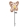 Globo - LED solcellslampa LED/3V IP44 300 mAh rostfärgad fjäril