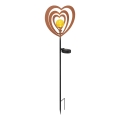 Globo - LED-solcellslampa LED/3V IP44 300 mAh rostfärgat hjärta