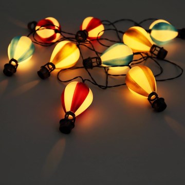 Globo - LED solcellsljusslinga 9xLED/0,06W/3V 390 cm IP44