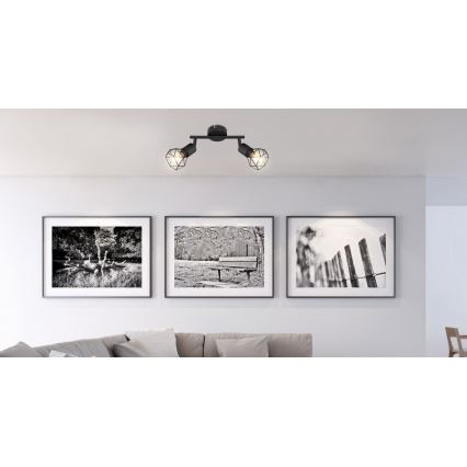 Globo - LED spotlampa 2xE14/6W/230V svart