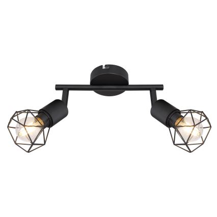 Globo - LED spotlampa 2xE14/6W/230V svart
