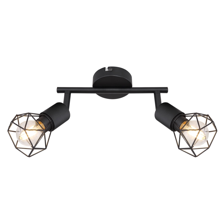 Globo - LED spotlampa 2xE14/6W/230V svart
