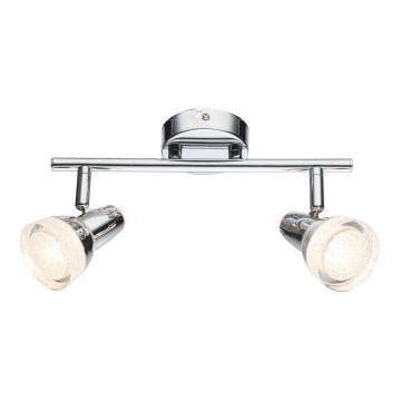 Globo - LED spotlampa 2xLED/4W/230V blank krom