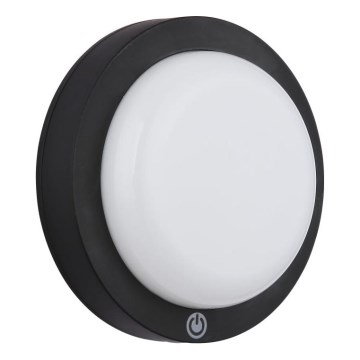 Globo - LED uppladdningsbar touch-vägglampa LED/1,2W/3,7V Ø 15 cm 1800 mAh svart