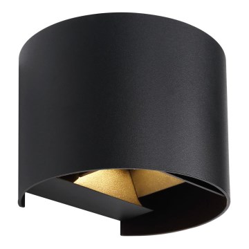 Globo - LED vägglampa för utomhusbruk 2xLED/3W/230V IP44 svart