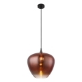 Globo - Ljuskrona med textilsladd 1xE27/60W/230V diameter 40 cm koppar