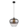 Globo - Ljuskrona med textilsladd 1xE27/60W/230V diameter 40 cm svart