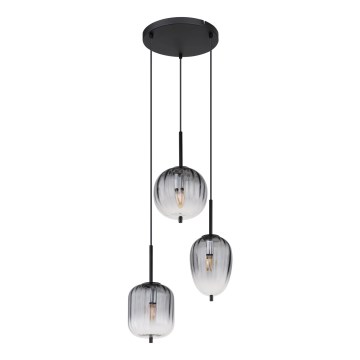Globo - Ljuskrona med textilsladd 3xE14/40W/230V
