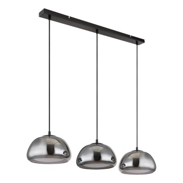 Globo - Ljuskrona med textilsladd 3xE14/40W/230V