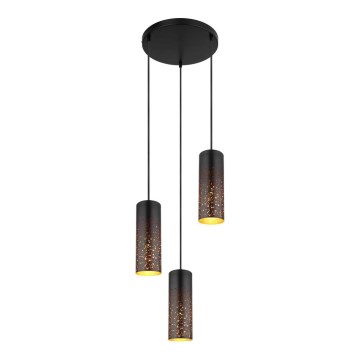 Globo - Ljuskrona med textilsladd 3xE27/40W/230V